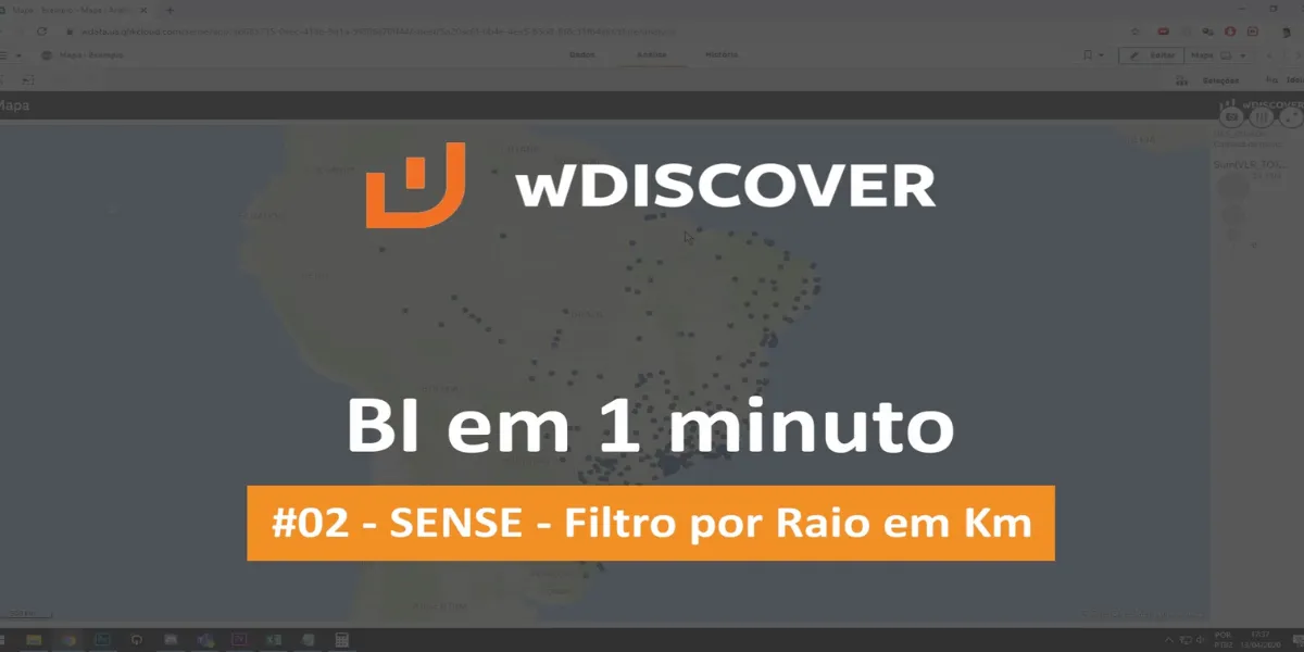 #02 - Sense - Filtro por Raio em Km | BI em 1 minuto