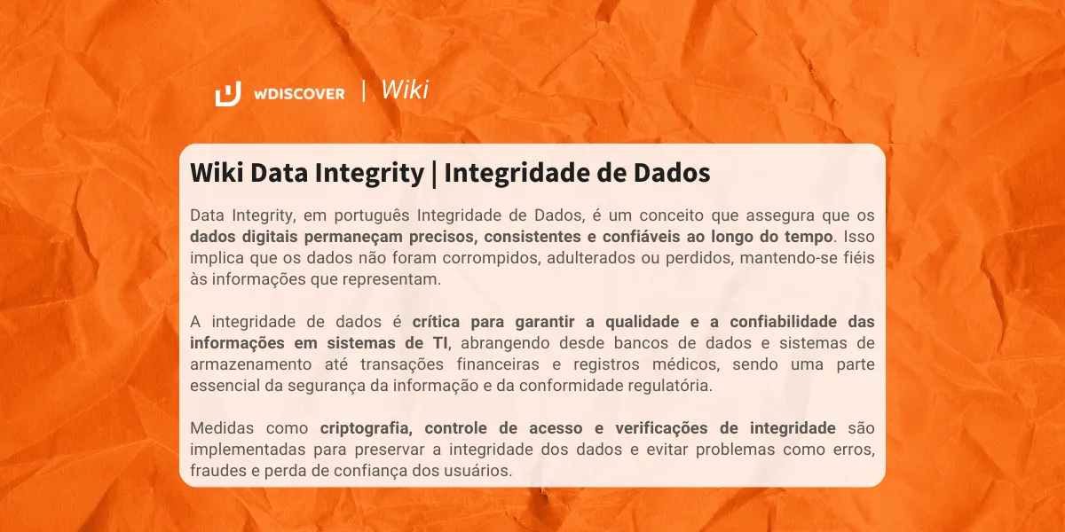 Wiki Data Integrity - Integridade de Dados