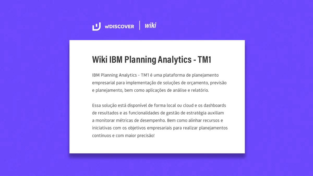 Wiki IBM Planning Analytics - TM1